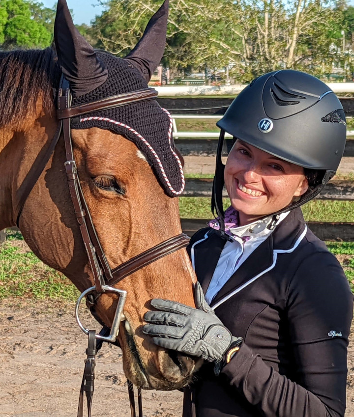 Megan Vainosky with a horse